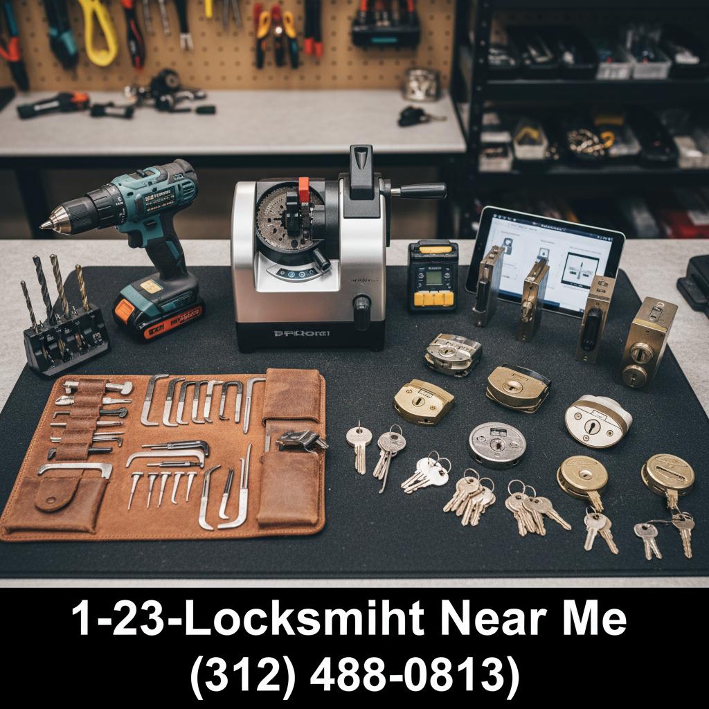1-2-3-Locksmith Near Me - Professional locksmith tools and equipment for Chicago commercial and residential service (312) 488-0813
